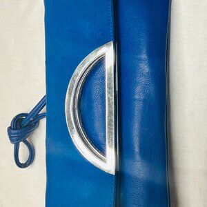 Chic and Versatile: Blue Faux Leather Handbag